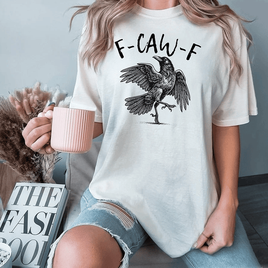 💥Surprise Price: Only £10.99!!🖤🐦⬛Humorous Crow Graphic T-Shirt – Say It With a Caw!