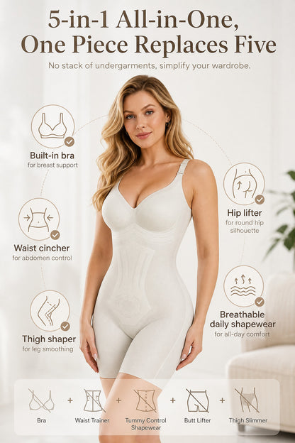 💗LAST DAY SALE 70% OFF⚡50K+ SOLD💕Cooling Tummy‑Control Butt‑Lifting Shaping Bodysuit