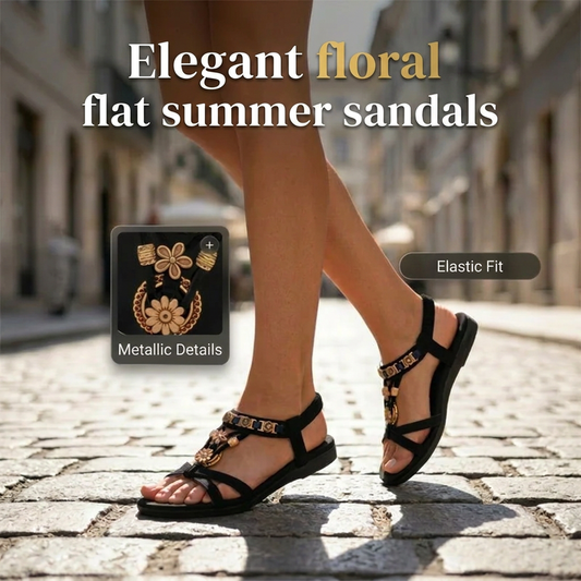 👡Summer Hot Sale - ONLY ￡11.99!! 💥 Women's Round-Toe Flat Breathable Sandals – Soft, Cushioned & Perfect for Summer Days & Holidays 🌸✨