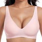 🎉Final 12 Hours- Only ￡9.99!!🌸💕 Jelly Wireless Womens Comfortable Wireless Bras Push Up Bralettes Seamless Tshirts Bras Deep V Everyday Bras
