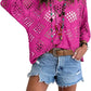 🥰🥰Summer Sale-50% OFF💛Womens Bohemian-Inspired Beige Crochet Top With V-Neck