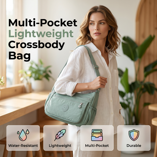 ⏳Time-Limited Special 70% Off⏰Lightweight Multi-Pocket Nylon Crossbody Bag – Lightweight, Water-Resistant & Perfect For Everyday Adventures 👜