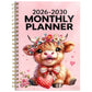 ⏰📅 LAST DAY SALE ONLY￡6.99!! 🐮 Highland Cow 5-Year Monthly Planner – Long-Term Organisation & Goal Planning in One Place ✨