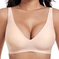 🎉Final 12 Hours- Only ￡9.99!!🌸💕 Jelly Wireless Womens Comfortable Wireless Bras Push Up Bralettes Seamless Tshirts Bras Deep V Everyday Bras