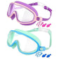 🔥SUMMER GIFT – ONLY £9.99!!🏆#1 Bestselling🏊‍♀️HD children's large frame waterproof and anti-fog swimming goggles