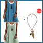 👗Last Day Sale 50% Off💃Women's Casual Loose Sleeveless Fake Two Piece Tank Dress