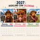 🐮Limited Time Special Price ￡6.99!!✨2027 Funny Highland Cow Wall Calendar | A4 Hanging Calendar | Designed by Isabel Kline
