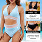 👙2025 New Type 49% OFF💥👙High Waisted Tummy Control Color Block Bikini Sets