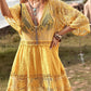 💗LAST DAY SALE 60% OFF⚡50K+ SOLD💕Boho Lace Beach Cover-Up Dress – V-Neck Sheer Swim Cover