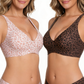 👍LAST WEEK- ONLY￡9.99!!⚡50K+ SOLD💕Jelly Wireless Womens Comfortable Wireless Bras Push Up Bralettes Seamless Tshirts Bras Deep V Everyday Bras