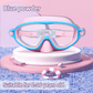 🔥SUMMER GIFT – ONLY £9.99!!🏆#1 Bestselling🏊‍♀️HD children's large frame waterproof and anti-fog swimming goggles