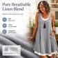 👗Last Day Sale 50% Off💃Women's Casual Loose Sleeveless Fake Two Piece Tank Dress