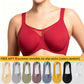 ⏳⏳Last Day Special Price £7.99 ! 💐Women's Elegant Sheer Full Coverage Plus Size Bra
