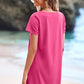 💃Last Day Special Price ￡11.99!!💐 💕Women's Casual Square Neck Pocket Short Sleeve Dress with Pockets
