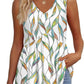 🌞HOT SALE 49% OFF👚Women's Print Flowy Sleeveless V Neck Peplum Tank Tops