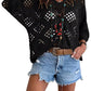 🥰🥰Summer Sale-50% OFF💛Womens Bohemian-Inspired Beige Crochet Top With V-Neck