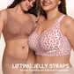 🏆SUMMER HOT SALE 60% OFF 🔥Super Firming Leopard Print Jelly  Bra | Women Wirefree Bras 👍No More Sagging Breasts