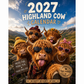 🐮Limited Time Special Price ￡6.99!!✨2027 Funny Highland Cow Wall Calendar | A4 Hanging Calendar | Designed by Isabel Kline