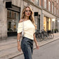 👕Summer Hot Sale - Up to 70% OFF⚡50K+ SOLD!🎁Women's Asymmetrical Off-Shoulder Batwing Sleeve Top👚