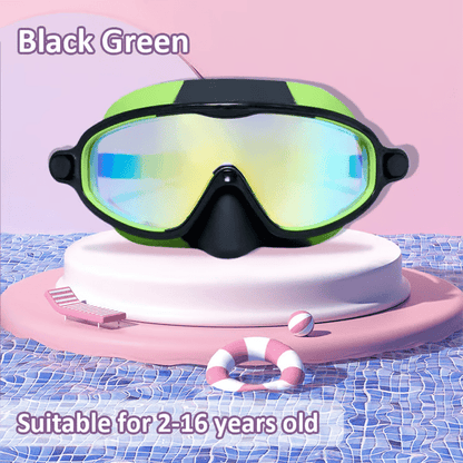 🔥Summer Cool Deal: £7.99!!🏆#1 Bestselling🏊‍♀️HD children's large frame waterproof and anti-fog swimming goggles