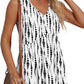 🌞HOT SALE 49% OFF👚Women's Print Flowy Sleeveless V Neck Peplum Tank Tops