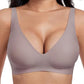 🏆Limited Time Special Price ￡11.99!!✨ Jelly Wireless Womens Comfortable Wireless Bras Push Up Bralettes Seamless Tshirts Bras Deep V Everyday Bras