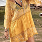 💗LAST DAY SALE 60% OFF⚡50K+ SOLD💕Boho Lace Beach Cover-Up Dress – V-Neck Sheer Swim Cover