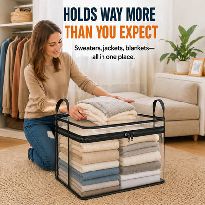 ⏳LAST DAY BUY 2 GET 1 FREE!!💕Transparent Storage Bag – Large, Dust & Moisture-Proof with Handle✨Ultimate All-in-One Organizer for Clothes, Toys, Books, Stuffed Animals & Absolutely Everything! 🧸📚👕🧦