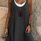 👗Last Day Sale 50% Off💃Women's Casual Loose Sleeveless Fake Two Piece Tank Dress