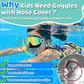 🔥Summer Cool Deal: £7.99!!🏆#1 Bestselling🏊‍♀️HD children's large frame waterproof and anti-fog swimming goggles