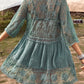 💗LAST DAY SALE 60% OFF⚡50K+ SOLD💕Boho Lace Beach Cover-Up Dress – V-Neck Sheer Swim Cover