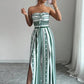 👗 LAST DAY SALE 70% OFF💕💥 Geometric Jumpsuit with Halter Neckline & Side Slit – Unique print & elastic back – Versatile, perfect for summer parties or resort wear ✨
