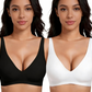 🏆Limited Time Special Price ￡11.99!!✨ Jelly Wireless Womens Comfortable Wireless Bras Push Up Bralettes Seamless Tshirts Bras Deep V Everyday Bras