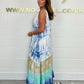 🔥Summer Hot Sale - ONLY ￡15.99!!💝Women Summer Tie Dye Maxi Dress Sleeveless Beach Sundress