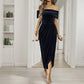 💃Christmas Sale 49% OFF🎉Women's Elegant Off The Shoulder Ruched Velvet Dress