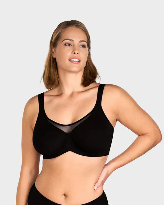 ⏳⏳Last Day Special Price £7.99 ! 💐Women's Elegant Sheer Full Coverage Plus Size Bra