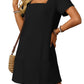 💃Last Day Special Price ￡11.99!!💐 💕Women's Casual Square Neck Pocket Short Sleeve Dress with Pockets