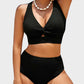 🌊Summer Cool Deal: £11.99!!🌊-👙Textured Knot-Front High-Waisted Bikini Set