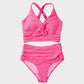 🌊Summer Cool Deal: £11.99!!🌊-👙Textured Knot-Front High-Waisted Bikini Set