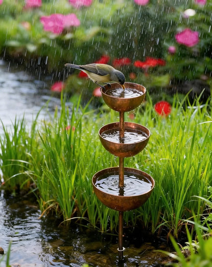 🐦Final Hours Flash Sale ￡8.99!!⚡ Rain Catcher - Plant Support 🌧️Metal Garden Ornament