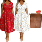 🌹2026 Summer New Arrival 50% OFF💥Women's V-Neck Floral Print Dress with Twist Waist