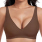👍LAST WEEK- ONLY￡9.99!!⚡50K+ SOLD💕Jelly Wireless Womens Comfortable Wireless Bras Push Up Bralettes Seamless Tshirts Bras Deep V Everyday Bras