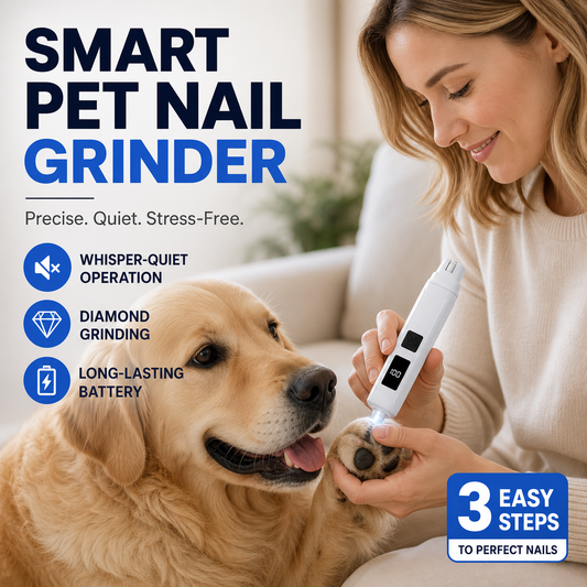 🥳Limited Time Special Price ￡7.99!!🐶💨 Electric Pet Nail Grinder – Whisper‑quiet, 3‑step gentle grinding. LED power display & USB‑C rechargeable – stress‑free grooming for dogs & cats! 🛡️✨