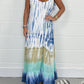 🔥Summer Hot Sale - ONLY ￡15.99!!💝Women Summer Tie Dye Maxi Dress Sleeveless Beach Sundress