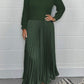 🎅LAST DAY SALE 50% OFF!!⚡50K+ SOLD!❄️Women’s Stylish and Elegant Round-neck Pleated Dress