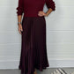 🎅LAST DAY SALE 50% OFF!!⚡50K+ SOLD!❄️Women’s Stylish and Elegant Round-neck Pleated Dress