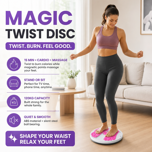 🔥Last Day Special Price £15.99!!⚡Waist Twisting Massage & Exercise Balance Board – Burn Fat, Slim Waist & Improve Circulation at Home