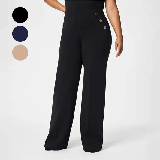 💥LAST DAY 60% OFF💖Women's Plus Size High Stretch High-Waist Wide-Leg Pants👖