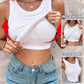 🏖️🍹Summer Hot Sale - Up to 70% OFF⚡50K+ SOLD!🎁Ribbed Stretchy Tank Top with Shelf Bra