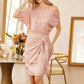 💃LAST DAY SALE 50% OFF!!✨Sparkly One-Shoulder Ruched Dress